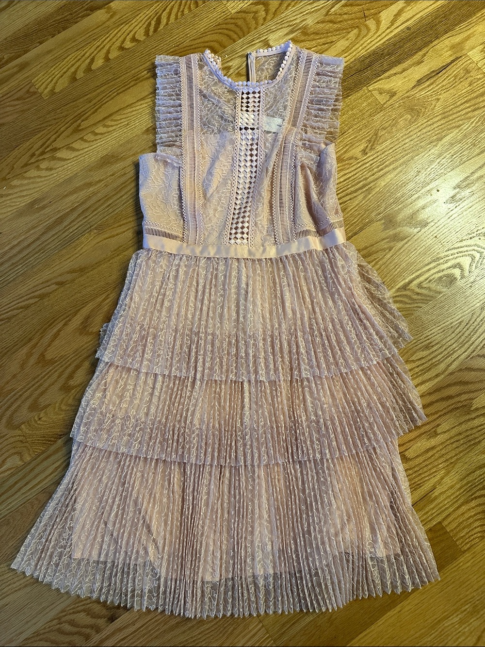 Heartloom Blush Lace Tiered Dress